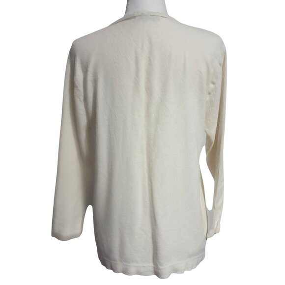 Early 2000s Sweet Mariah Gauzy Ivory Peasant Top Fairy BOho Festival Blouse Size - Picture 6 of 8